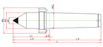 Widin Live Centre - Full Tipped Dead Centre - Carbide Tipped - Nut Type - LM-CN Type - NO.5