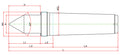 Widin Live Centre - Spanner - Half Tipped Dead Centre - Nut Type - LM-FN Type - NO.1 thumbnail 2