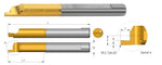 Carmex Carbide Tiny Tool - Face Grooving - MFR - BXC Grade - 5mm Minimum Diameter x 0.5mm Groove Width