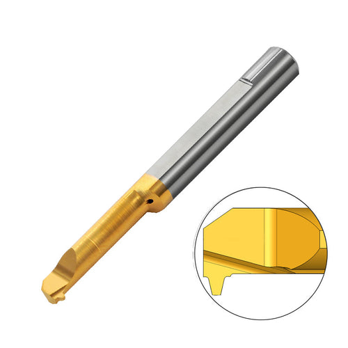 Carmex Carbide Tiny Tool - Threading - MIL - Metric - BXC Grade - 4.9mm Minimum Diameter x 15mm Reach (Left Hand)