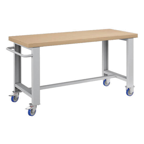 Polstore Standard Mobile Workbench - Light Grey - 1500mm(W) x 750mm(D) x 908mm(H)