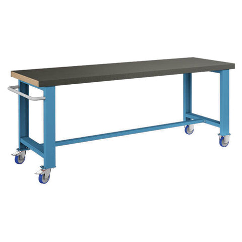 Polstore Standard Mobile Workbench - Rubber Cover - Light Blue - 2065mm(W) x 750mm(D) x 908mm(H)