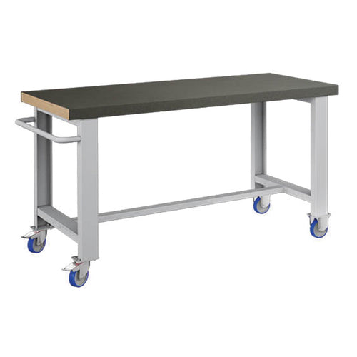 Polstore Standard Mobile Workbench - Rubber Cover - Light Grey - 1500mm(W) x 750mm(D) x 908mm(H)