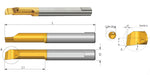 Carmex Carbide Tiny Tool - Boring Bar - MTR - BMK Grade - 1.5mm Minimum Diameter x 6mm Reach x R0.1