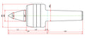 Widin Live Centre - Heavy Lathe - Minimizes Bite Interference - NCPB Type - NO.3 thumbnail 2