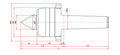 Widin Live Centre - Heavy Lathe - Minimizes Bite Interference - Nut Type - NCPN Type - NO.3 thumbnail 2