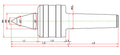 Widin Live Centre - Heavy Duty & Weight Requirements Lathe - Minimizes Bite Interference - NKB Type - NO.3 thumbnail 2