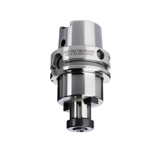 Omega Products HSK63A Face Mill Arbor - Through Coolant - G2.5 - 25,000RPM - 27mm Spigot - 55mm Gauge Length