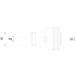 Omega Products Quick Change Tap Adaptor With Clutch - SIZE 2 - M6