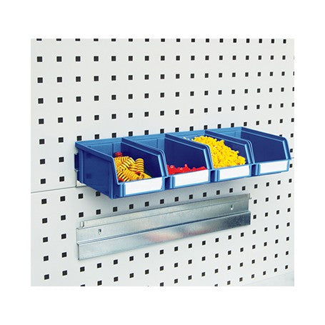 Polstore Rail For Plastic Bins On perforated Panel - 445mm length