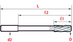 Toolex Reamer - Spiral Flute - Straight Shank - HSS-E - AcuRea Coated - 4.96mm