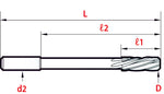 Magafor Reamer - Spiral Flute - Straight Shank - HSS-E - 12.63mm