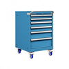 Polstore Mobile Cabinet - 6 Drawers 27x36EH - 90% Extension - Light Blue - 572mm(W) x 780mm(D) x 972mm(H) thumbnail 1