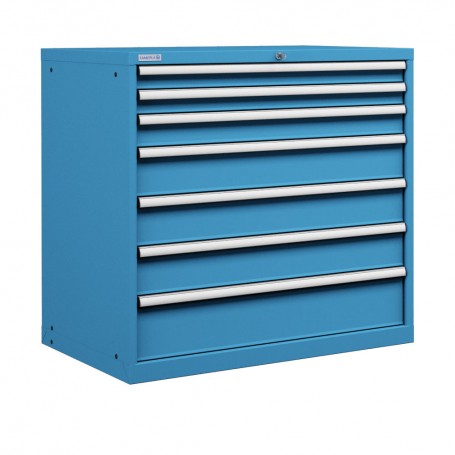 Polstore Cabinet - 7 Drawers 54x36EH - 90% Extension - Light Blue - 1023mm(W) x 725mm(D) x 1000mm(H)