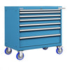 Polstore Mobile Cabinet - 7 Drawers 54x36EH - 100% Extension - Light Blue - 1108mm(W) x 733mm(D) x 1040mm(H) thumbnail 1