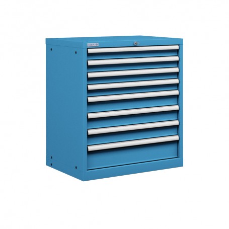 Polstore Cabinet - 8 Drawers 36x27EH - 100% Extension - Light Blue - 717mm(W) x 572mm(D) x 1000mm(H)