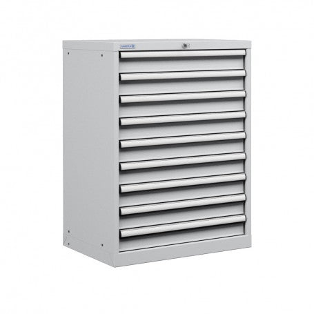 Polstore Cabinet - 9 Drawers 36X27EH (9X100mm) - 100% Extension - Light Grey - 717mm(W) x 572mm(D) x 1000mm(H)