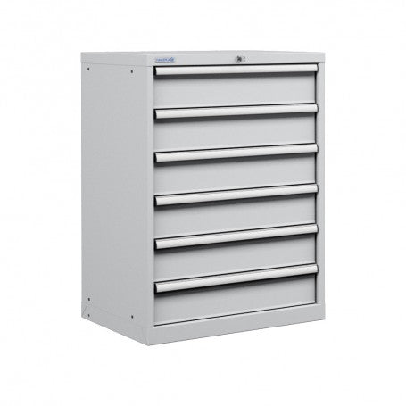 Polstore Cabinet - 6 Drawers 36x27EH - 100% Extension - Light Grey - 717mm(W) x 572mm(D) x 1000mm(H)