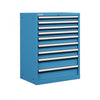Polstore Cabinet - 9 Drawers 36x27EH - 100% Extension - Light Blue - 717mm(W) x 572mm(D) x 1000mm(H) thumbnail 1
