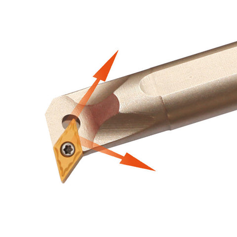 Vortex Boring Bar Screw Shank Reduced Vibration - HSS Shank 95 Deg - Not Through Coolant - For DCMT/DCGT Inserts - H16QSDUCR07