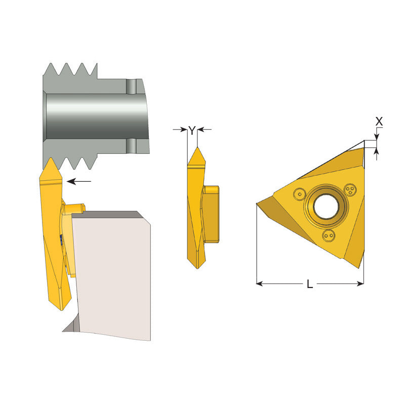 Carmex Swiss Line Insert - Threading (UN) - Right Hand - GT19R20UNBLU