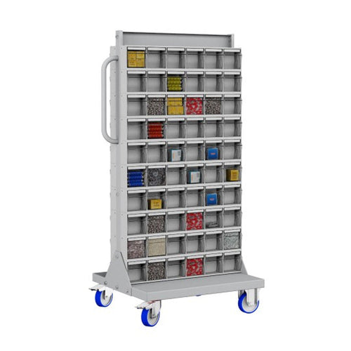 Polstore Unibox Trolley 120 Compartments - 660mm (w) x 750mm (d) x 1365mm (h)