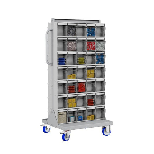 Polstore Unibox Trolley 70 Compartments - 660mm (w) x 750mm (d) x 1365mm (h)
