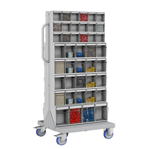 Polstore Unibox Trolley 84 Compartments - 660mm (w) x 750mm (d) x 1365mm (h)