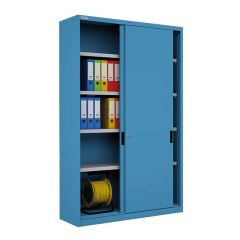 Polstore Cabinet With Sliding Doors - Type 1 - Light Blue - 1200mm(W) x 450mm(D) x 2000mm(H)
