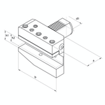 Omega Products VDI60 Radial Holder - Right Hand - Long Type - B5