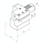 Omega Products VDI16 Axial Holder - Right Hand - Type C1