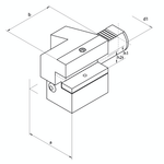 Omega Products VDI25 Axial Overhead Holder - Right Hand - Type C3