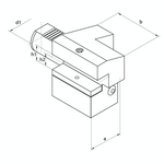 Omega Products VDI40 Axial Overhead Holder - Left Hand - Type C4