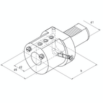 Omega Products VDI40 Boring Bar Holder - Type E2 - 40x90