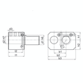 Omega Products VDI20 E8 Double Boring Bar Holder - Left Hand - 20x16 thumbnail 2