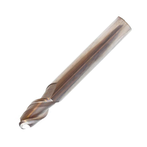 Vortex Carbide End Mill For Aluminium & Non-Ferrous - 2 Flute Long Length Ball Nose 45° - 8mm x 150mm (8mm Shank)