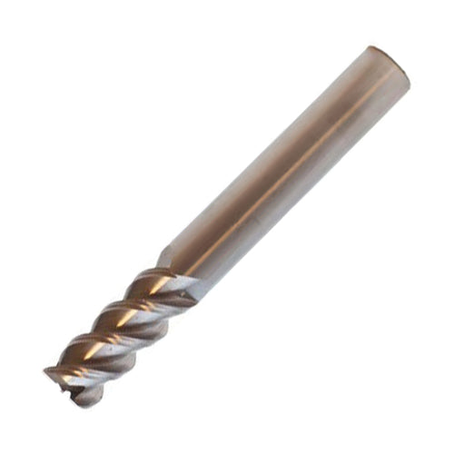 Vortex Carbide End Mill For Aluminium & Non-Ferrous - 3 Flute Long Length Square Edge (55°) - 3mm x 75mm