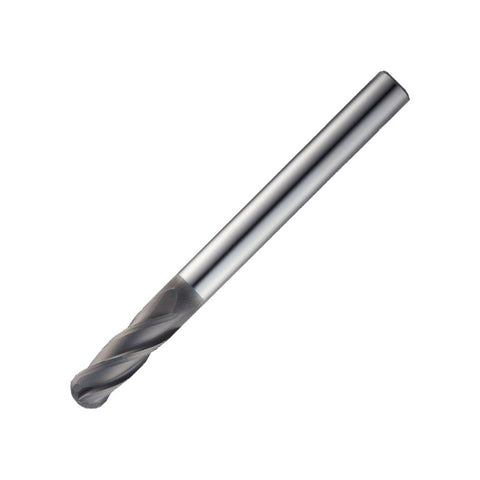 Widin Carbide End Mill For Graphite - 4 Flute Ball Nose - 12mm x 150mm