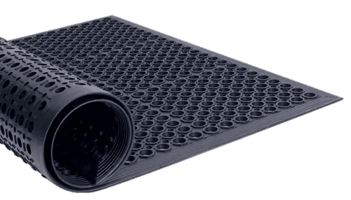 Work Well Mats Rubber Mat With Anti-Slip Properties - Work-Mat - 600x900x11mm (BK/BK)