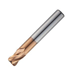 Widin Carbide Corner Radius End Mill - 4 Flute Stub Cut Length - 4mm x 25mm x R0.1